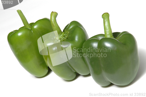 Image of three green peppers