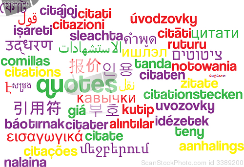 Image of Quotes multilanguage wordcloud background concept
