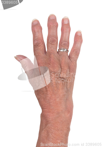 Image of Hand of an old woman