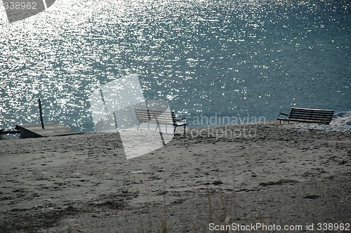 Image of Empty benches