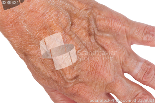 Image of Hand of an old woman