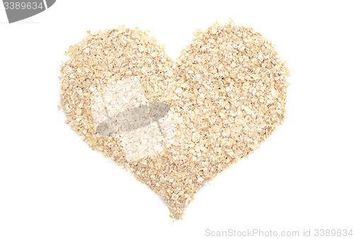 Image of Porridge oats in a heart shape