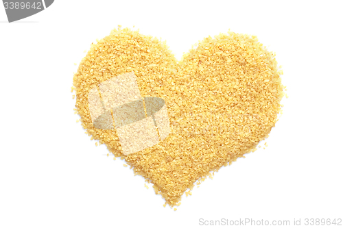 Image of Bulgur wheat in a heart shape