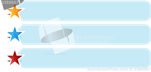 Image of Star List Three blank business diagram illustration