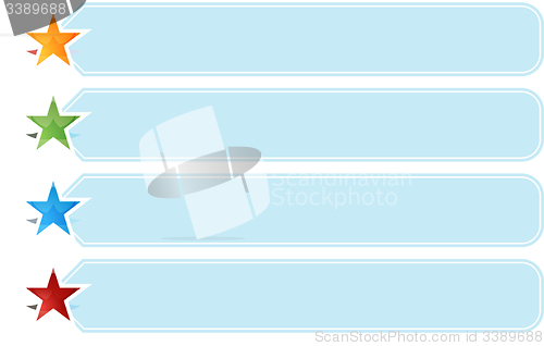 Image of Star List Four blank business diagram illustration