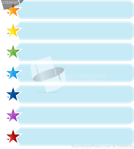 Image of Star List Seven blank business diagram illustration