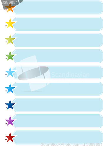 Image of Star List Nine blank business diagram illustration