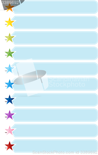 Image of Star List Ten blank business diagram illustration