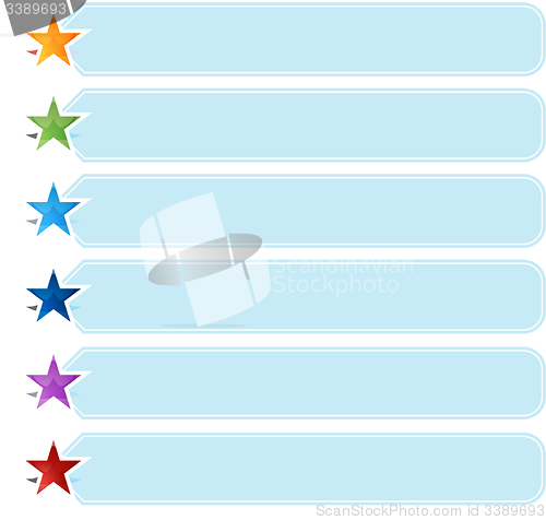 Image of Star List Six blank business diagram illustration