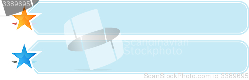 Image of Star List Two blank business diagram illustration