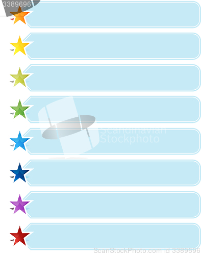 Image of Star List Eight blank business diagram illustration