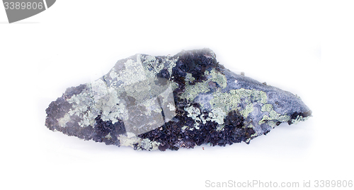 Image of stone from the mountains tundra on a white background