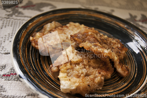 Image of Fried meat on a plate