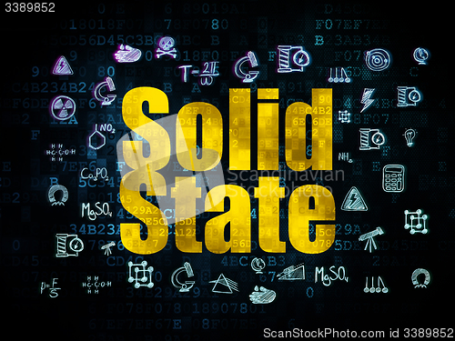 Image of Science concept: Solid State on Digital background