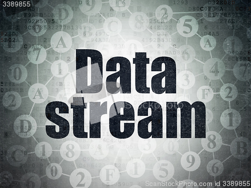 Image of Data concept: Data Stream on Digital Paper background