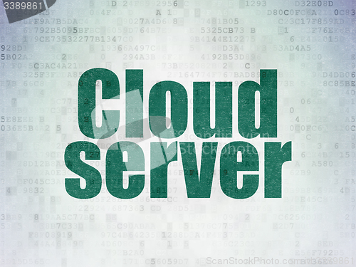 Image of Cloud technology concept: Cloud Server on Digital Paper background