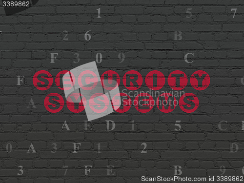 Image of Security concept: Security Systems on wall background