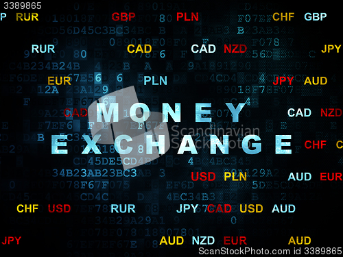 Image of Currency concept: Money Exchange on Digital background