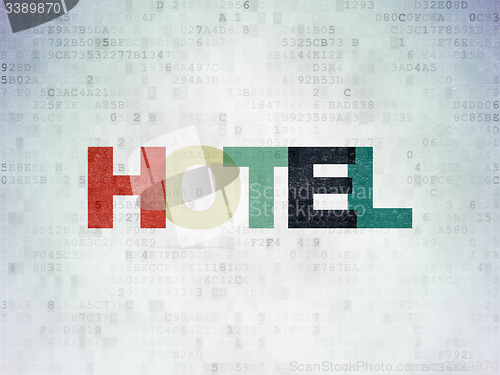 Image of Vacation concept: Hotel on Digital Paper background