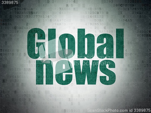 Image of News concept: Global News on Digital Paper background