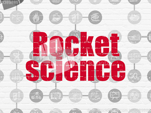 Image of Science concept: Rocket Science on wall background