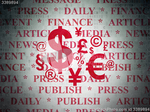 Image of News concept: Finance Symbol on Digital Paper background