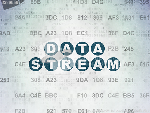 Image of Information concept: Data Stream on Digital Paper background