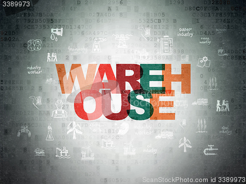 Image of Manufacuring concept: Warehouse on Digital Paper background