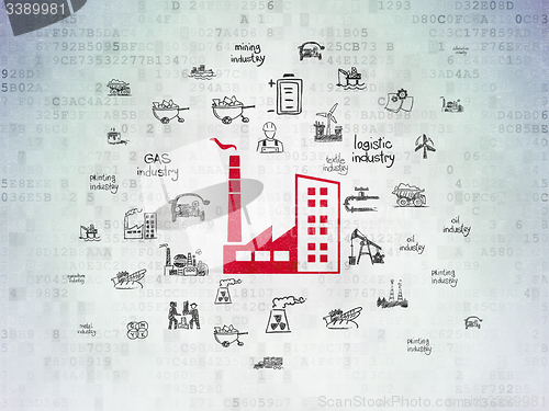 Image of Manufacuring concept: Industry Building on Digital Paper background