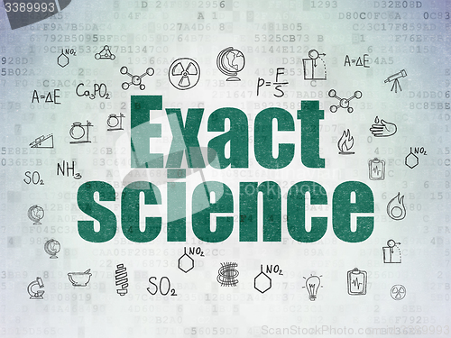 Image of Science concept: Exact Science on Digital Paper background
