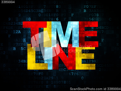 Image of Timeline concept: Timeline on Digital background