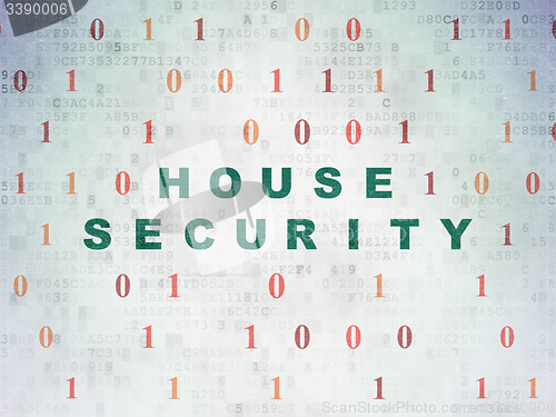 Image of Safety concept: House Security on Digital Paper background