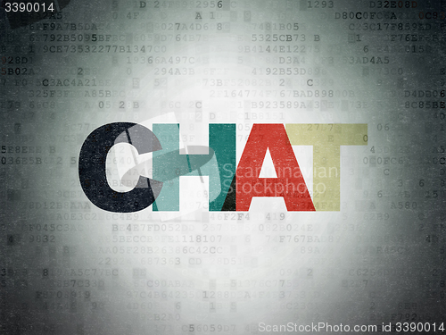 Image of Web design concept: Chat on Digital Paper background