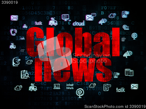 Image of News concept: Global News on Digital background