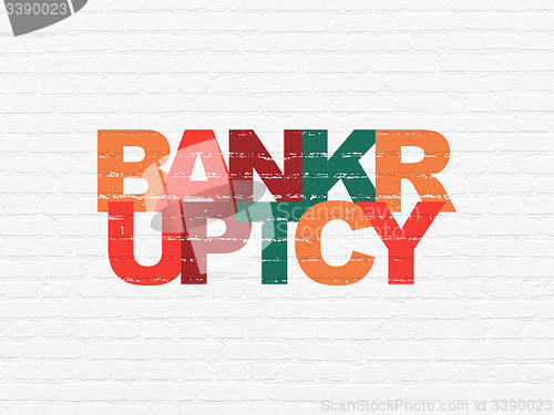 Image of Law concept: Bankruptcy on wall background