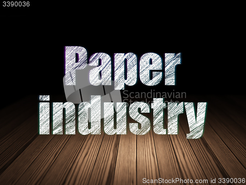 Image of Manufacuring concept: Paper Industry in grunge dark room