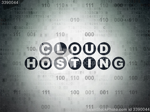 Image of Cloud networking concept: Cloud Hosting on Digital Paper background