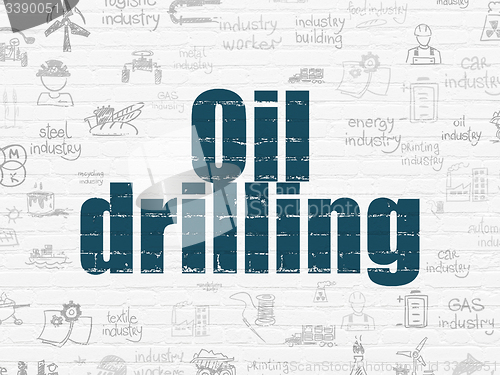 Image of Industry concept: Oil Drilling on wall background