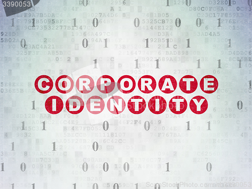 Image of Finance concept: Corporate Identity on Digital Paper background