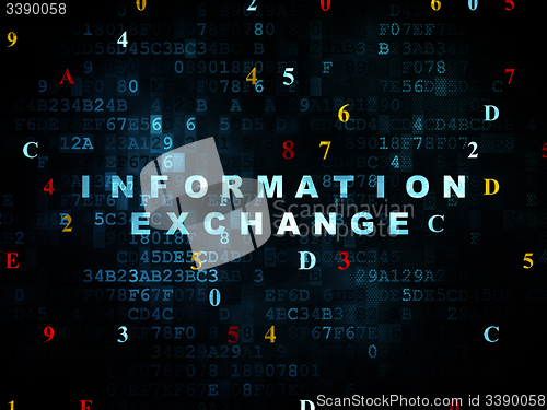 Image of Data concept: Information Exchange on Digital background