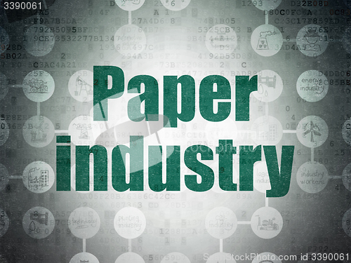 Image of Manufacuring concept: Paper Industry on Digital Paper background