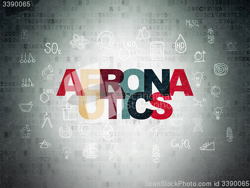 Image of Science concept: Aeronautics on Digital Paper background