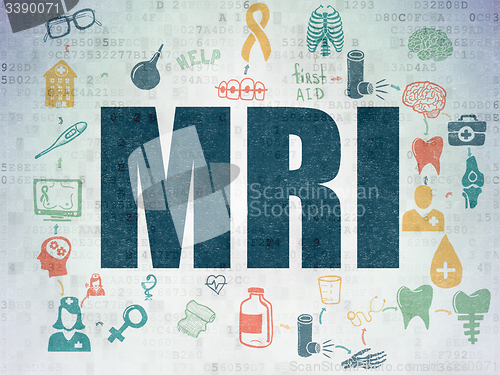 Image of Health concept: MRI on Digital Paper background