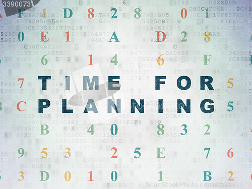 Image of Timeline concept: Time for Planning on Digital Paper background