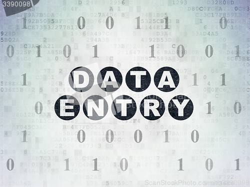 Image of Data concept: Data Entry on Digital Paper background