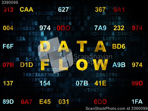 Image of Information concept: Data Flow on Digital background