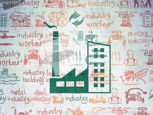 Image of Manufacuring concept: Industry Building on Digital Paper background