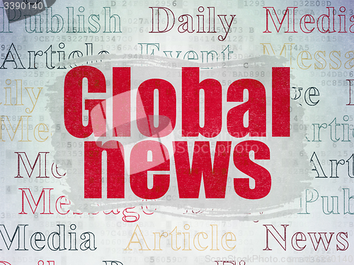 Image of News concept: Global News on Digital Paper background