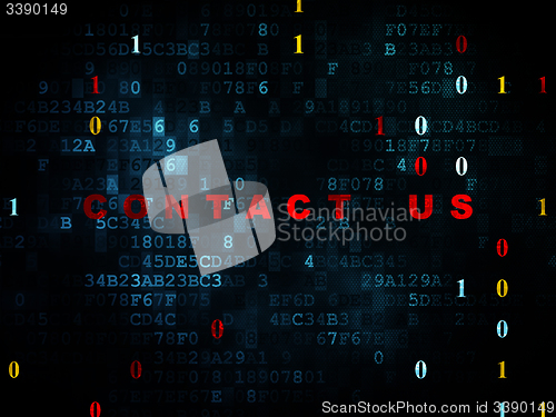 Image of Finance concept: Contact us on Digital background
