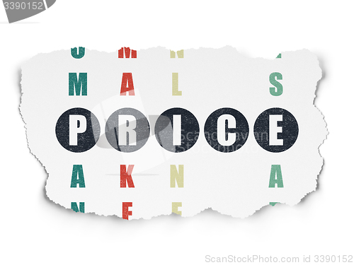 Image of Marketing concept: word Price in solving Crossword Puzzle